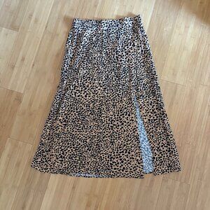 Nordstrom Elodie Leopard Midi Skirt